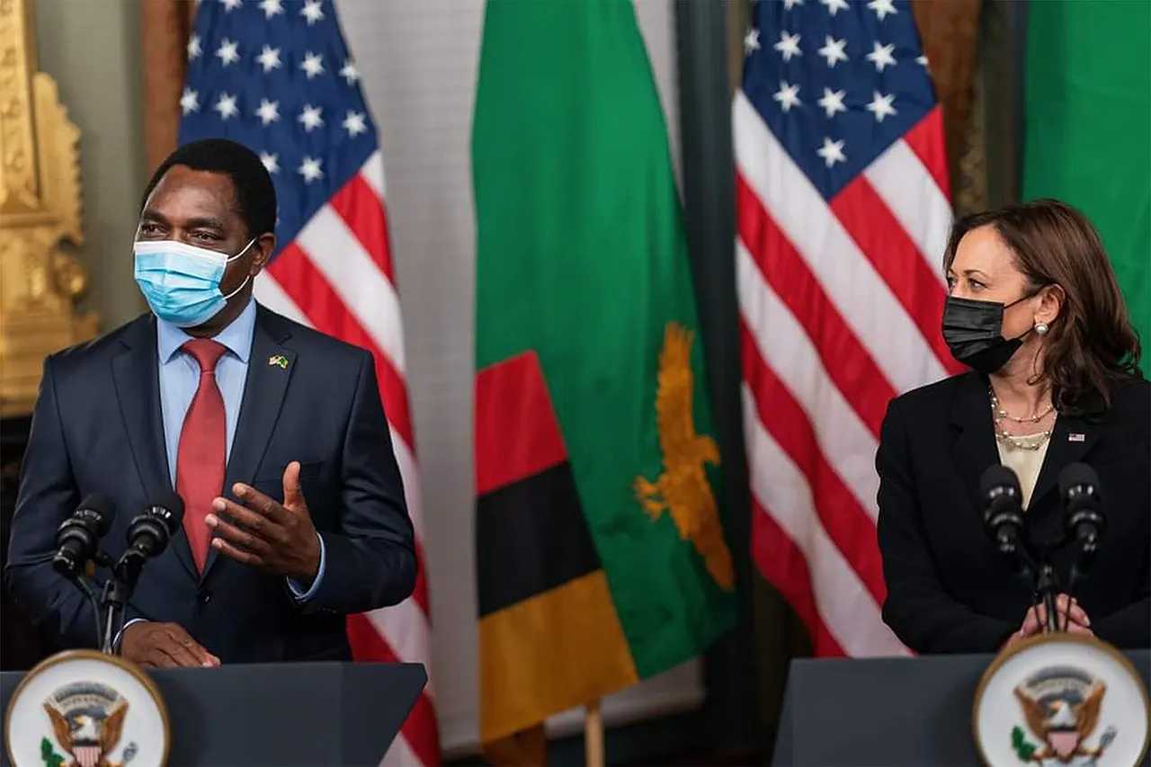 President Hichilema meets with U.S. Vice President Kamala Harris at the White House