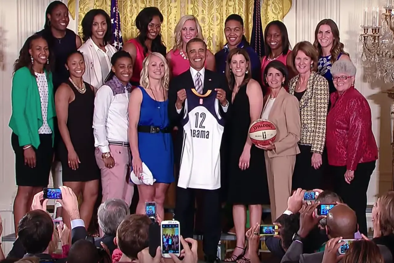 Indiana Fever at White House for 2012 WNBA Championship