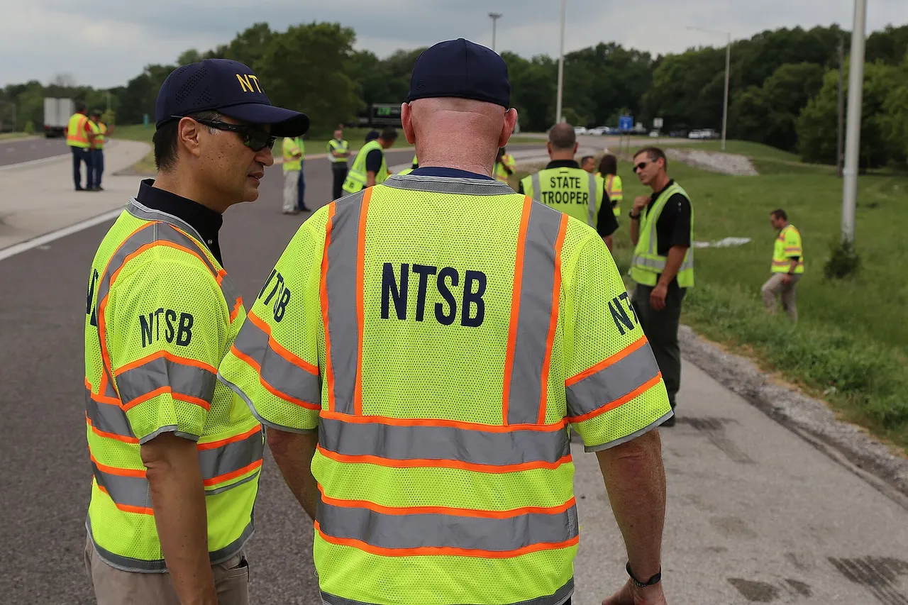 HIGHLAND, ILLINOIS (July 13, 2023) — NTSB team at the site of the July 12 multivehicle crash on I-70 near Highland, Illinois. (Photo: Peter Knudson/NTSB)