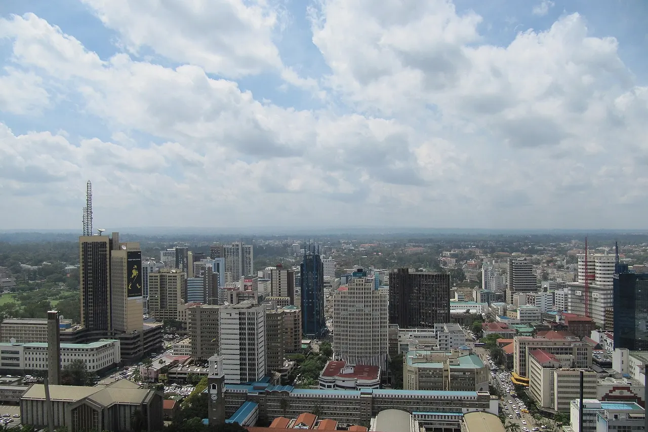 Nairobi , view from the top of Kenyatta International Conference Center, Kenya