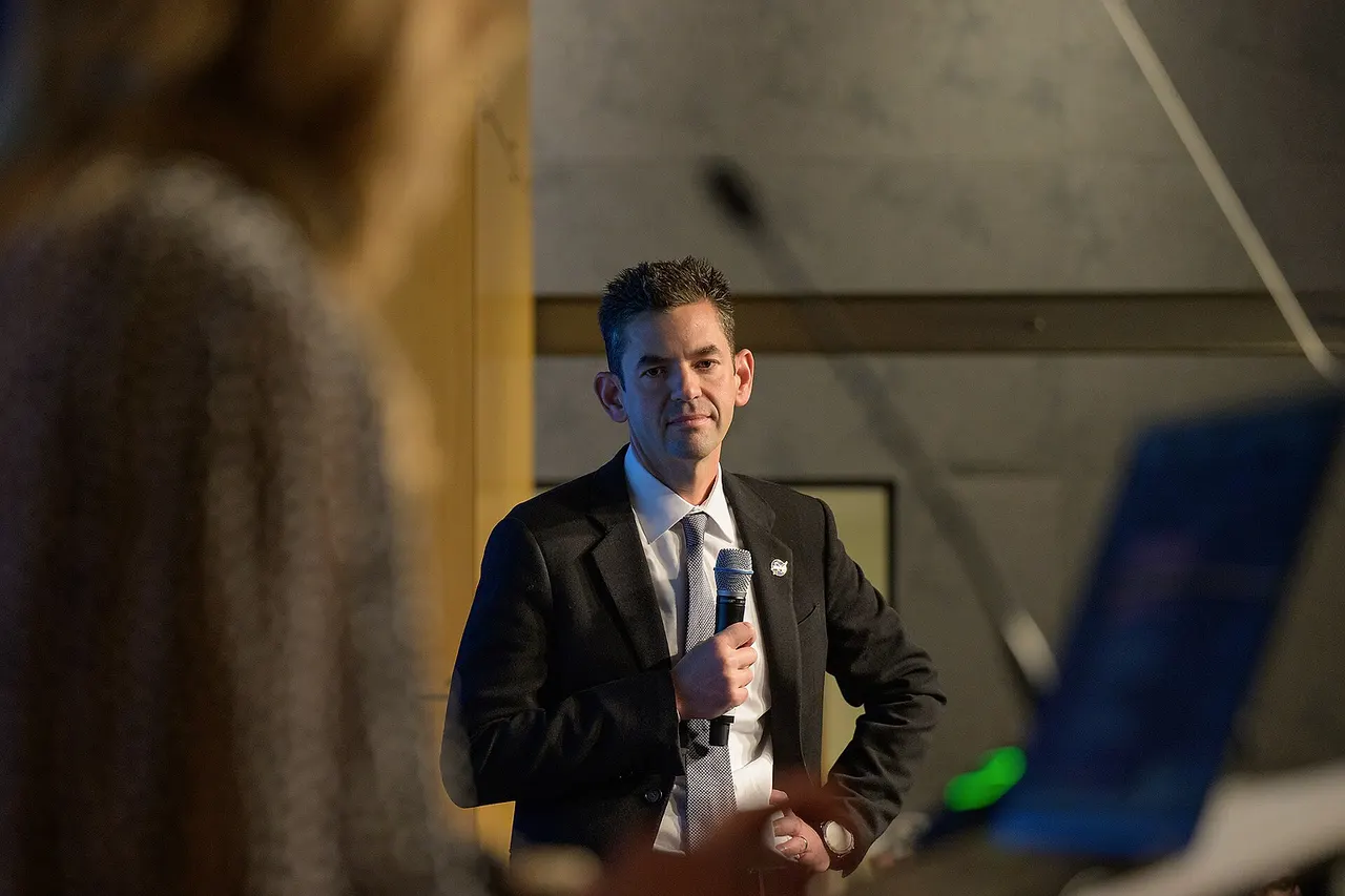 NASA Administrator Jared Isaacman listens to a question at an agency town hall a day after being sworn-in as the agency's 15th administrator, Friday, Dec. 19, 2025, at the Mary W. Jackson NASA Headquarters Building in Washington. Photo Credit: (NASA/Bill Ingalls)