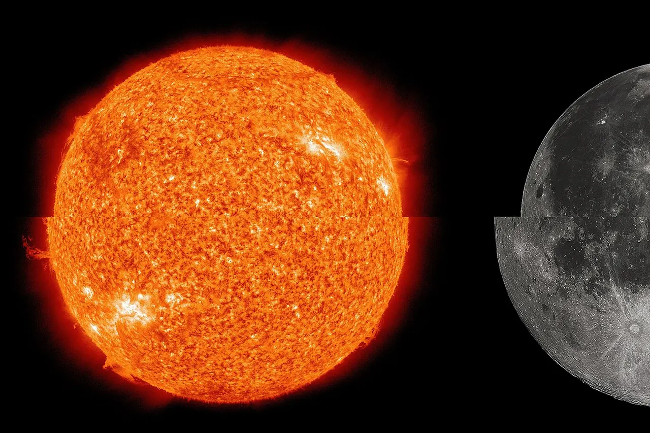 Apparent sizes of the Sun and Moon depicted to scale. The Sun is about 400 times the diameter of the Moon. But it is also ~400 times farther away, so their apparent sizes when viewed from Earth are roughly the same. Both appear as roughly half a degree in diameter. With the Earth and Moon being in elliptical orbits, the apparent size varies slightly. The Sun's apparent diameter changes from 31' 36" – 32' 42" (0.5267° - 0.5450°), while the Moon has a little more variation changing from 29' 26" - 33' 30" (0.4905° - 0.5583°). The upper half of this diagram depicts the apparent size of the Sun when the Earth is at aphelion (farthest away from the Sun) and the Moon is at apogee (farthest away from the Earth). The lower half depicts perihelion and perigee, respectively. Because there are times when the Moon appears larger than the Sun and other times when the Moon appears smaller than the Sun, this enables two distinctly different types of eclipses to occur: total and annular. During a total eclipse, the Moon will fully block the Sun. During an annular eclipse, a full ring of the Sun is still visible when the Moon is centered directly over the Sun. This similarity with Earth's two most prominent celestial bodies has been taken to be a cosmic coincidence. Some see this fact to be evidence in support of an anthropic principle pointing to intelligent design. A common scientific attitude is to dismiss this fact as a purely random coincidence. An alternative scientific understanding is a theory that there was a causal relationship with the similarity of apparent sizes with these two bodies in being a favorable factor for the evolution of life on Earth, in that the tidal forces caused by the Moon and Sun in this specific configuration helped to stabilize the climate and environment.