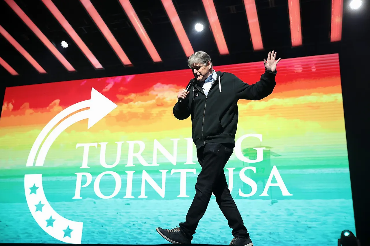 Sean Hannity speaking with attendees at the 2019 Student Action Summit hosted by Turning Point USA at the Palm Beach County Convention Center in West Palm Beach, Florida. Please attribute to Gage Skidmore if used elsewhere.